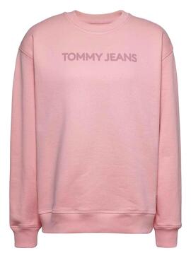 Sudadera Tommy Jeans Relaxed Classic Rosa Mujer