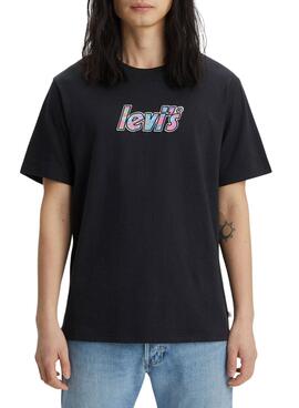 Camiseta Levis Relaxed Fit Negro para Hombre