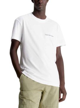 Camiseta Calvin Klein Institutional Blanco Hombre