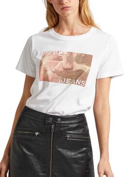 Camiseta Pepe Jeans Higi Blanco Para Mujer
