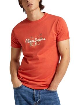 Camiseta Pepe Jeans Count Naranja Para Hombre