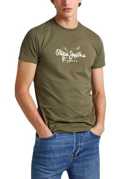 Camiseta Pepe Jeans Count Verde Para Hombre