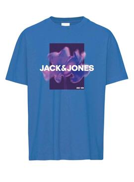Camiseta Jack And Jones Floral Azul Para Niño