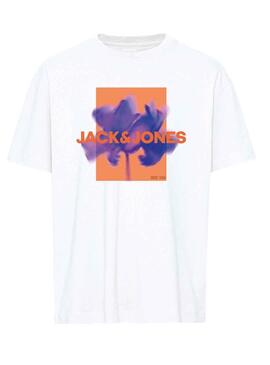 Camiseta Jack And Jones Floral Blanco Para Niño