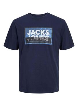 Camiseta Jack And Jones Logan Marino Para Niño