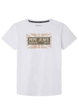 Camiseta Pepe Jeans Randal Blanco Para Niño