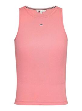 Camiseta Tommy Jeans Essential Rosa para Mujer