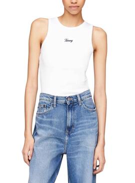 Camiseta Tommy Jeans Tank Blanco para Mujer
