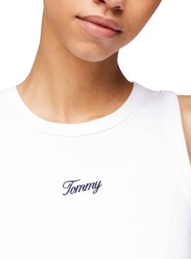 Camiseta Tommy Jeans Tank Blanco para Mujer