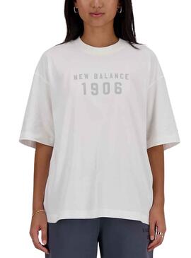 Camiseta New Balance Collegiate Blanco para Mujer