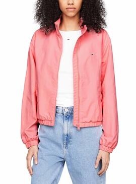 Chaqueta Tommy Jeans Essential Rosa para Mujer