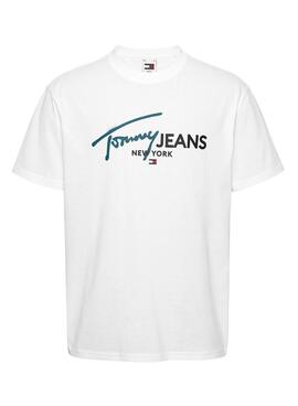 Camiseta Tommy Jeans Spray Pop Blanco Para Hombre