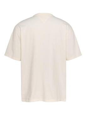 Camiseta Tommy Jeans Over Serif Blanco Para Hombre