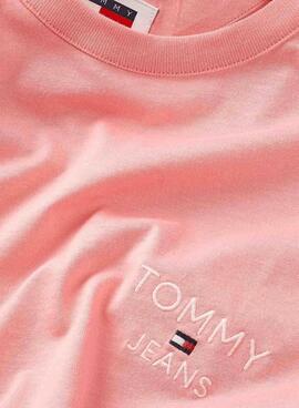 Camiseta Tommy Jeans Corp Rosa Para Hombre