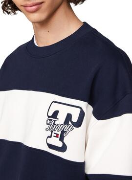 Sudadera Tommy Jeans Letter Relaxed Para Hombre
