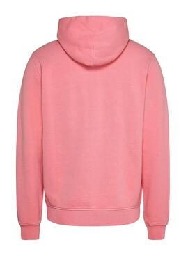 Sudadera Tommy Jeans Washed Badge Rosa Hombre
