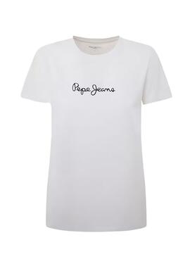 Camiseta Pepe Jeans Lorette Blanco Para Mujer