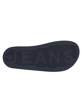 Chanclas Tommy Jeans Flag Marino Para Mujer