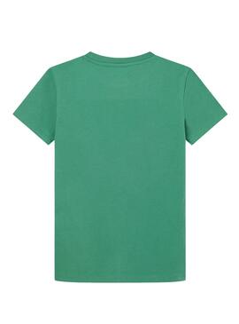 Camiseta Pepe Jeans New Art Verde Para Niño