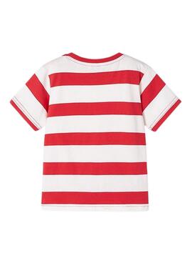 Camiseta Mayoral Rayas Rojo Para Niño