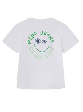 Camiseta Pepe Jeans Oda Blanco Para Niña