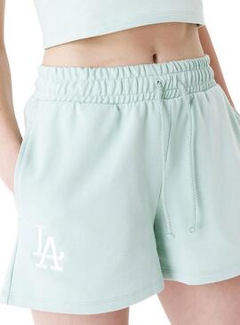 Shorts New Era LA Dodgers MLB Verde Para Mujer