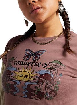 Camiseta Converse Blooming Skate Para Mujer