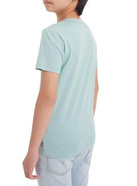 Camiseta Levis Hit Azul Para Niño