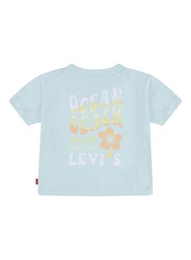 Camiseta Levis Ocean Turquesa Para Niña