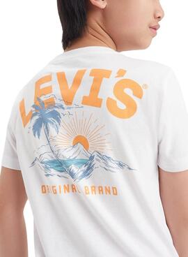 Camiseta Levis Scenic Blanco Para Niño
