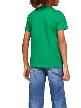 Camiseta Tommy Hilfiger Essential Verde Para Niño