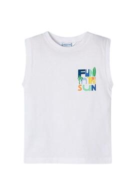 Camiseta Mayoral Fun Blanco Para Niño