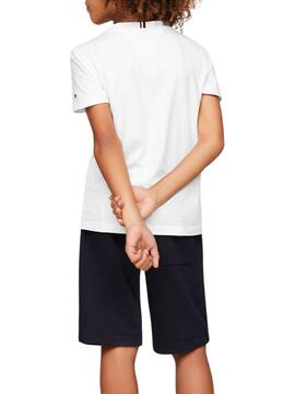 Camiseta Tommy Hilfiger Logo Blanco Para Niño
