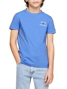 Camiseta Tommy Hilfiger Logo Azul Para Niño