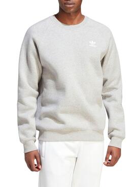 Sudadera Adidas Trefoil Essentials Gris Para Hombre