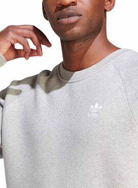 Sudadera Adidas Trefoil Essentials Gris Para Hombre