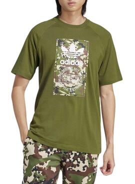 Camiseta Adidas Camo Tongue Verde Para Hombre