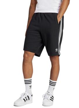 Pantalón Corto Adidas Adicolor 3 Stripes Negro Para Hombre