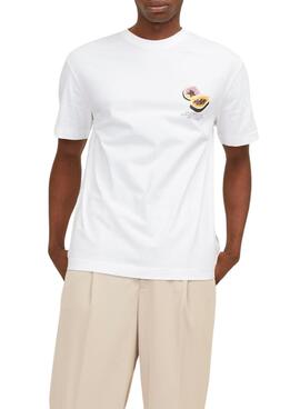 Camiseta Jack and Jones Tampa Blanco Para Hombre