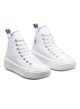 Zapatillas Converse Chuck Taylor Move Blanco y Lila