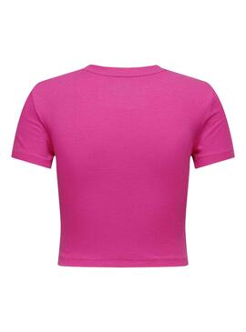 Camiseta Only Betty Fucsia Para Mujer