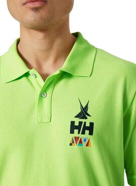 Polo Helly Hansen Koster Verde Para Hombre