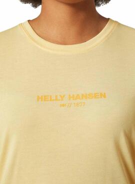 Camiseta Helly Hansen Allure Amarillo Para Mujer