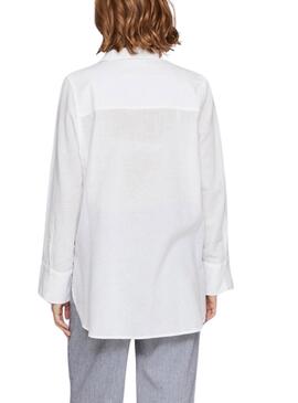 Camisa Vila Linaja Blanco Para Mujer