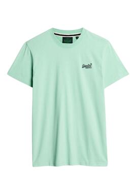 Camiseta Superdry Organic Logo Verde Para Hombre