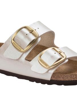 Sandalias Birkenstock Arizona big buckle metalizado para mujer