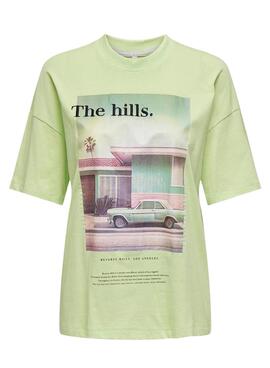 Camiseta Only Holly Verde Para Mujer