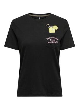 Camiseta Only Misa Negro Para Mujer