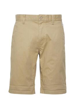 Bermudas Tommy Jeans Scanton Beige Para Hombre