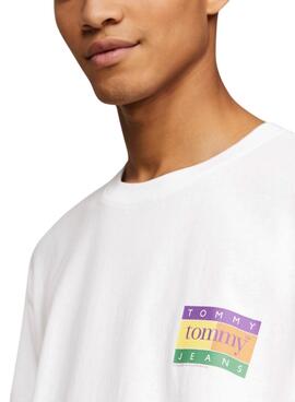 Camiseta Tommy Jeans Summer Flag Blanco Para Hombre